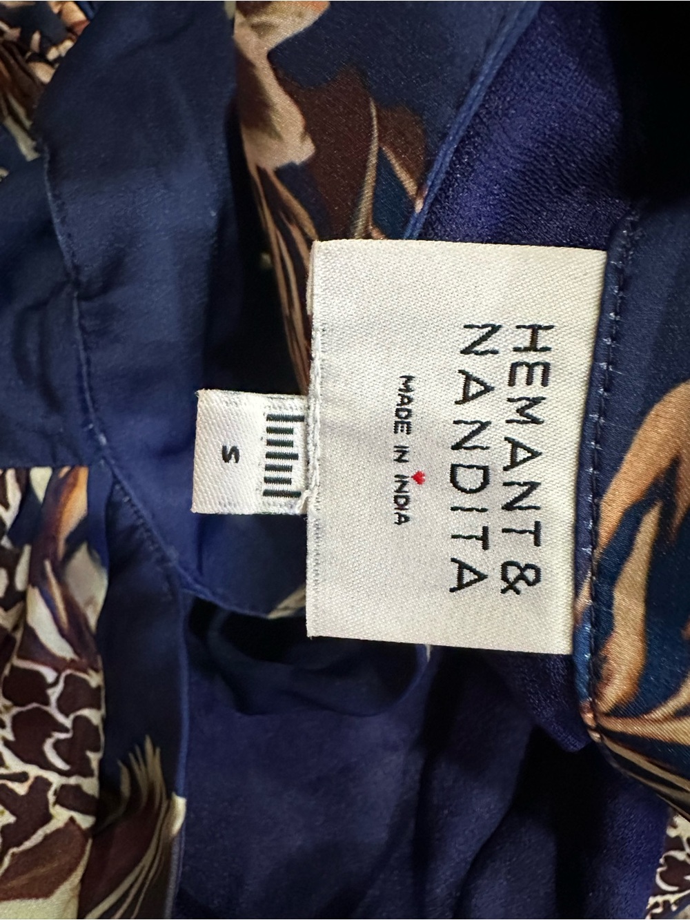 Hemant Nandita Leela Bias Bias Maxi Dress With Sash Small S - Picture 11 of 15